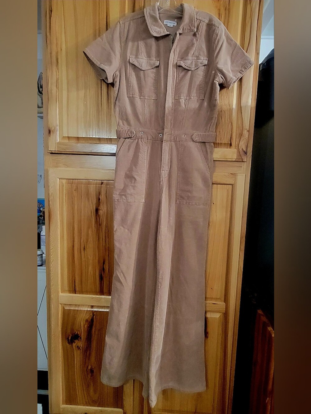 Good American Cord Fit For Success Palazzo Jumpsuit Sz Xl